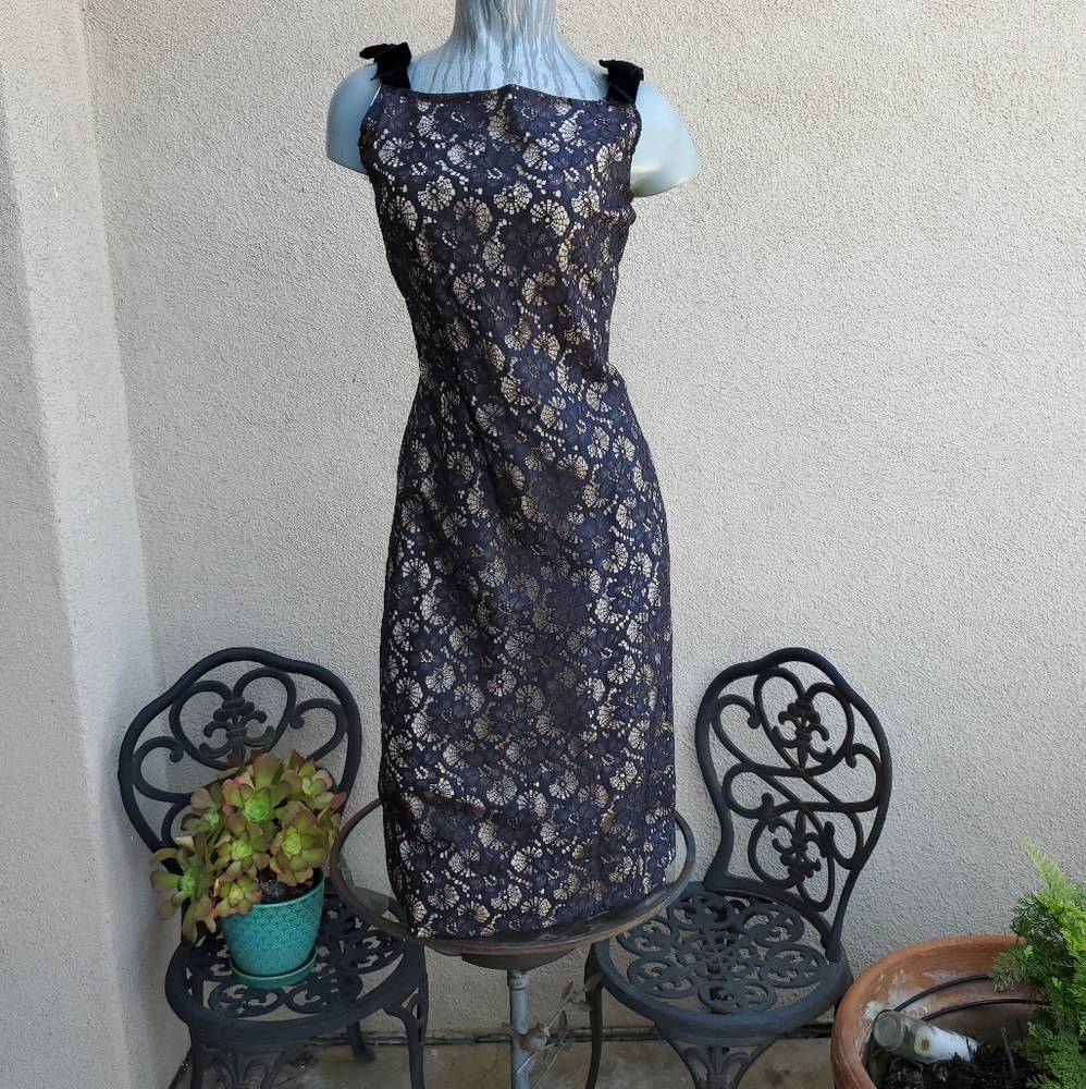 Vintage Black Lace Cocktail Dress